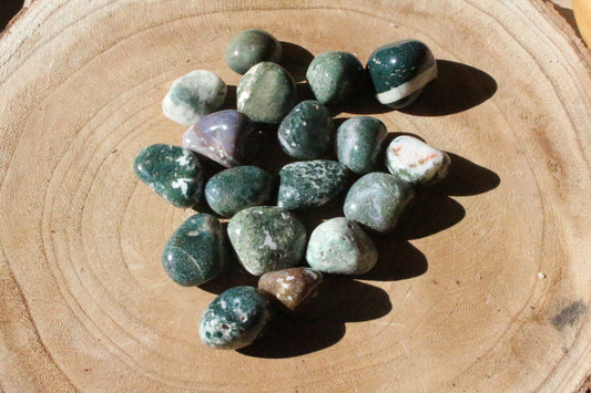 Moss Agate Tumbles